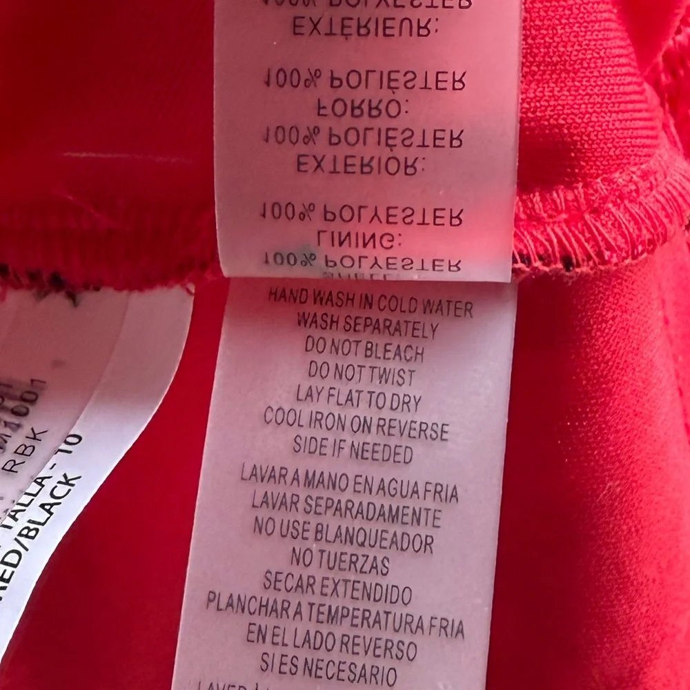 🆕SIENA RedBlack Floral Jacquard Mini Dress Size 10 Fitted Cocktail Party Holiday - Picture 14 of 14